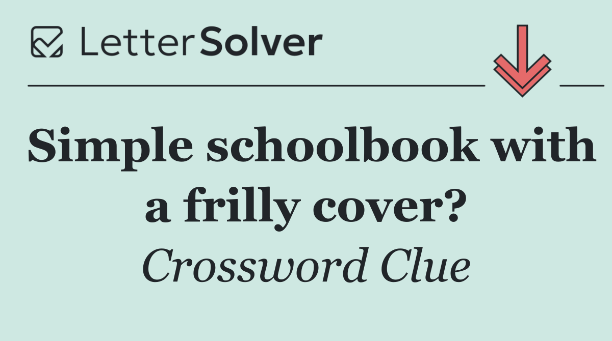 Simple schoolbook with a frilly cover?