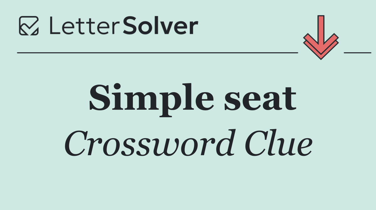 Simple seat