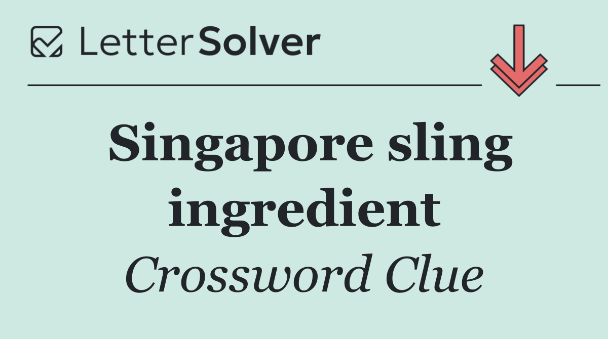 Singapore sling ingredient