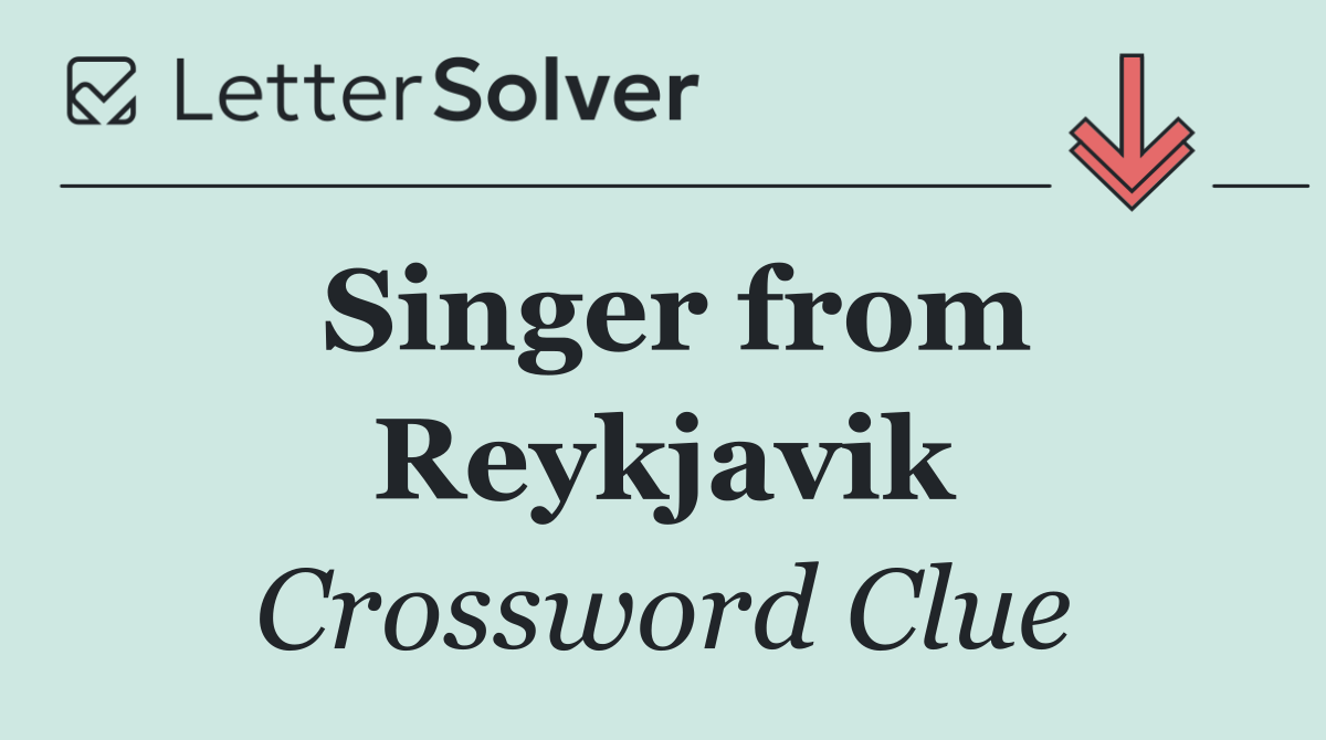 Singer from Reykjavik