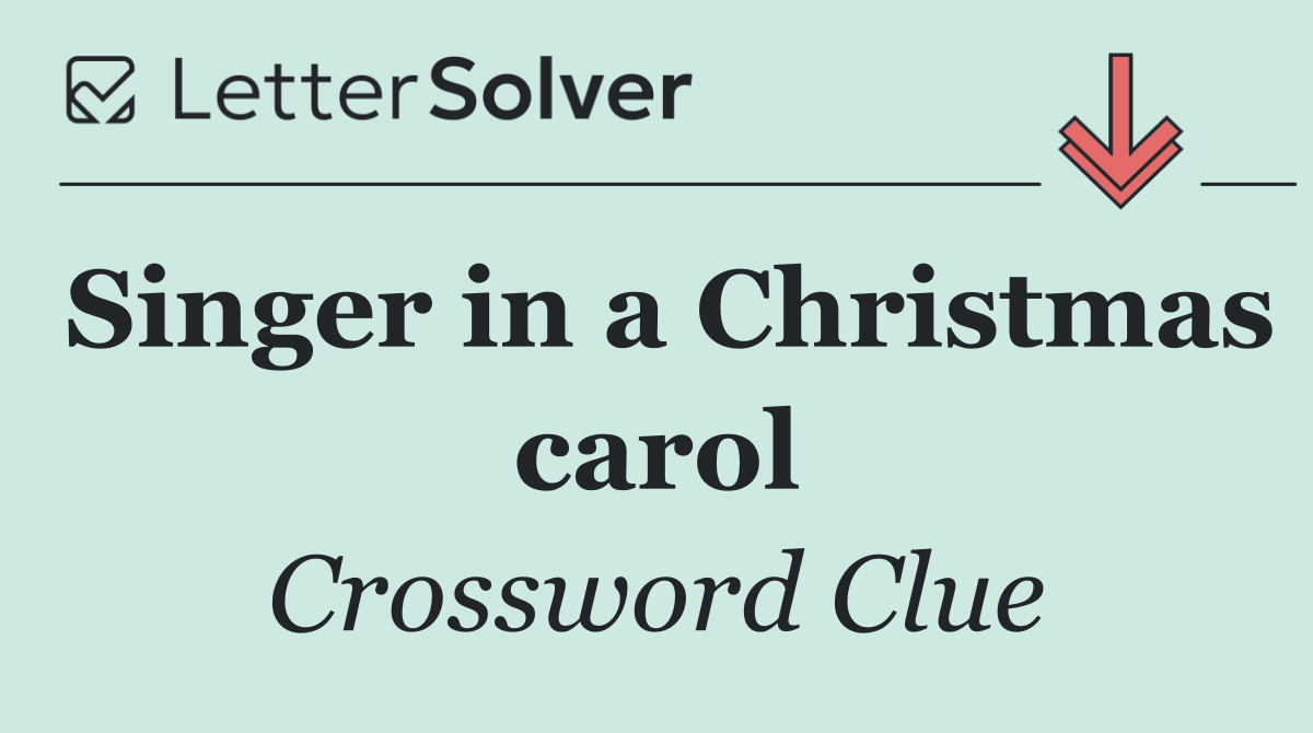 Singer in a Christmas carol