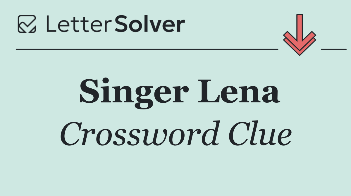 Singer Lena