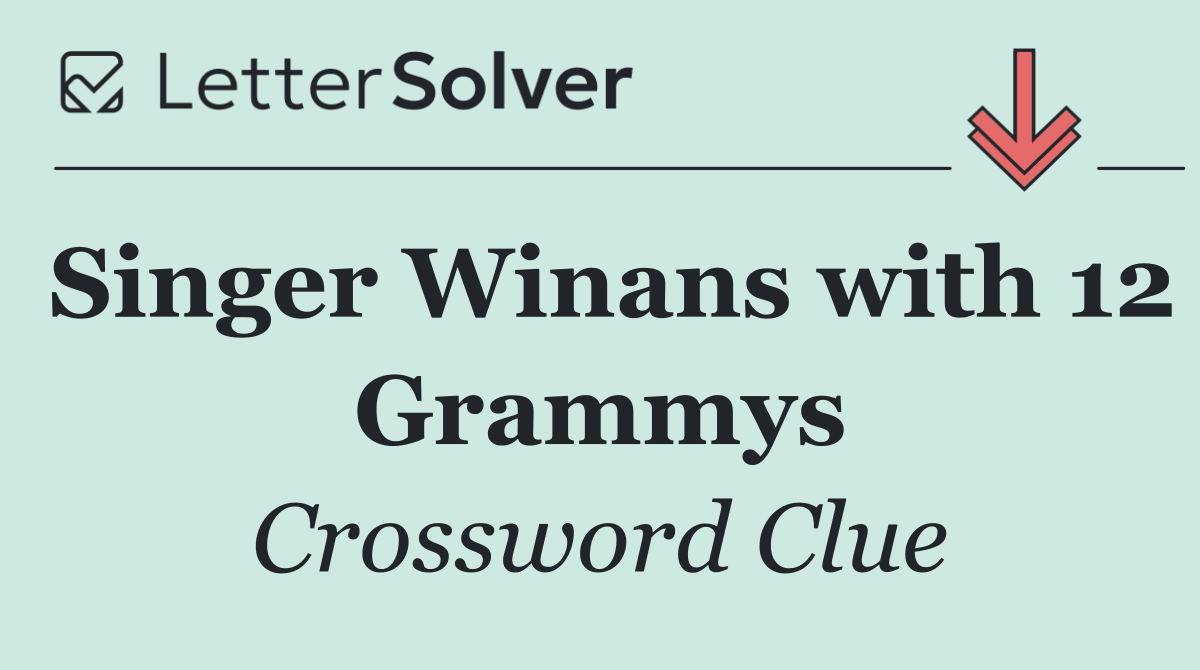 Singer Winans with 12 Grammys