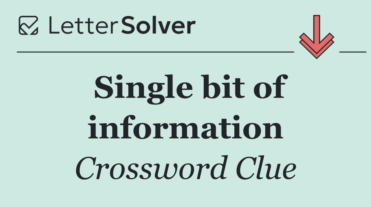 Single bit of information