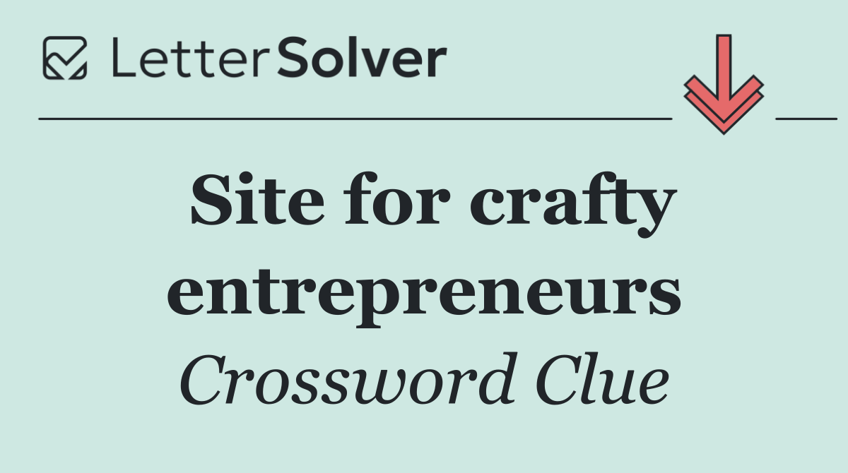 Site for crafty entrepreneurs