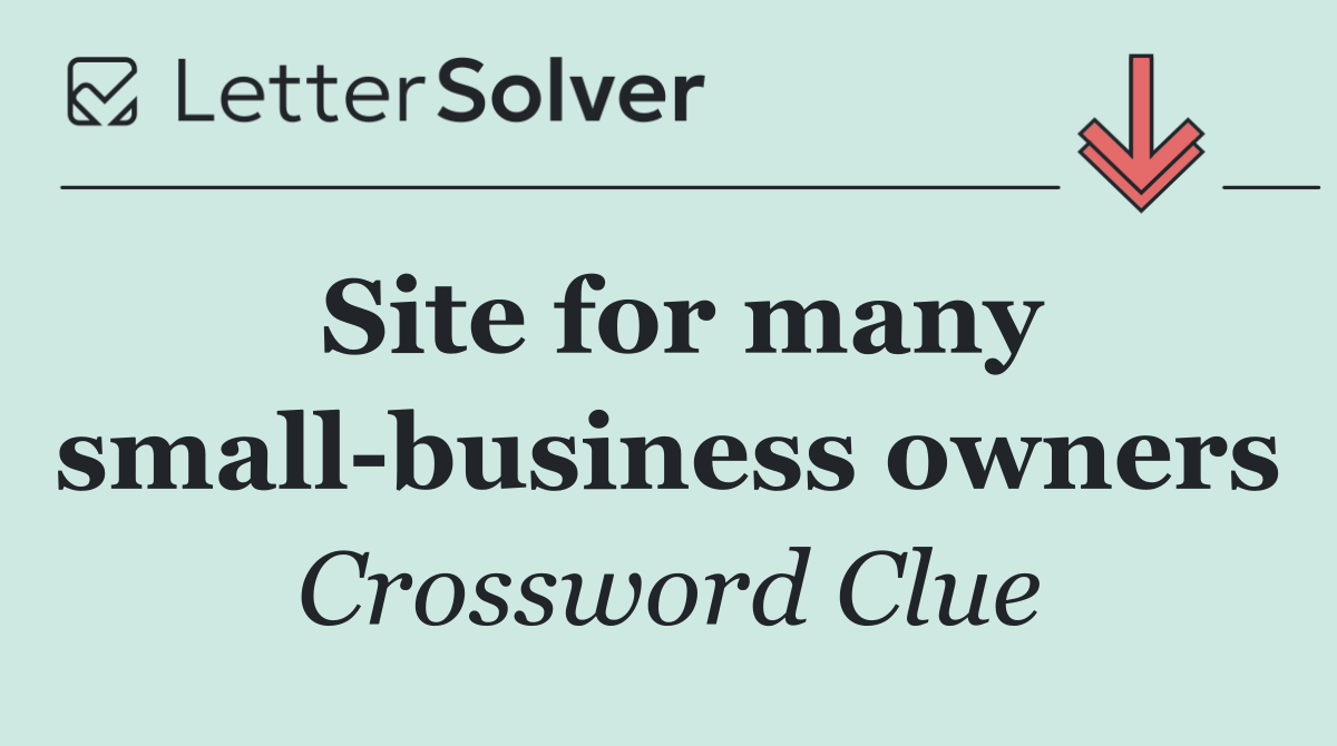 Site for many small business owners