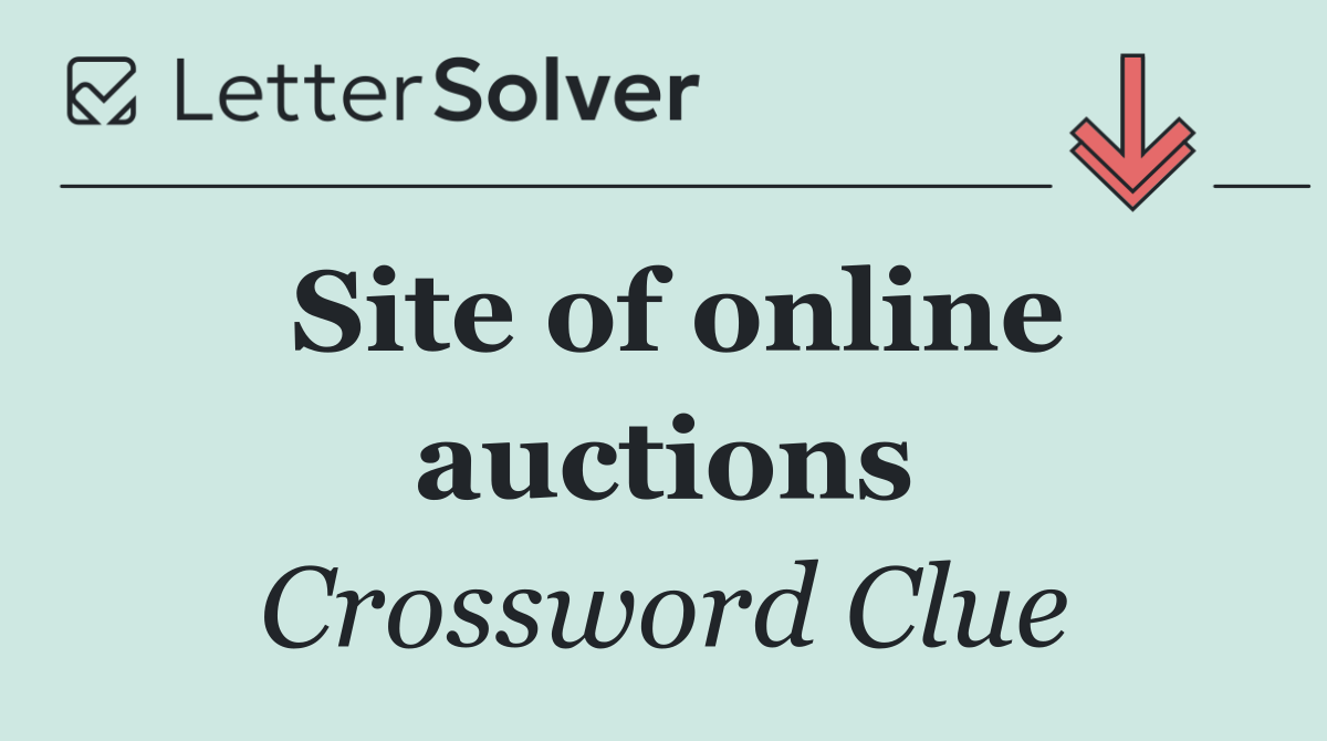 Site of online auctions