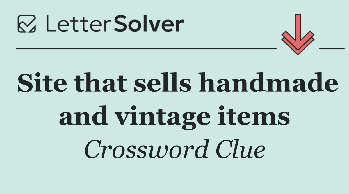 Site that sells handmade and vintage items