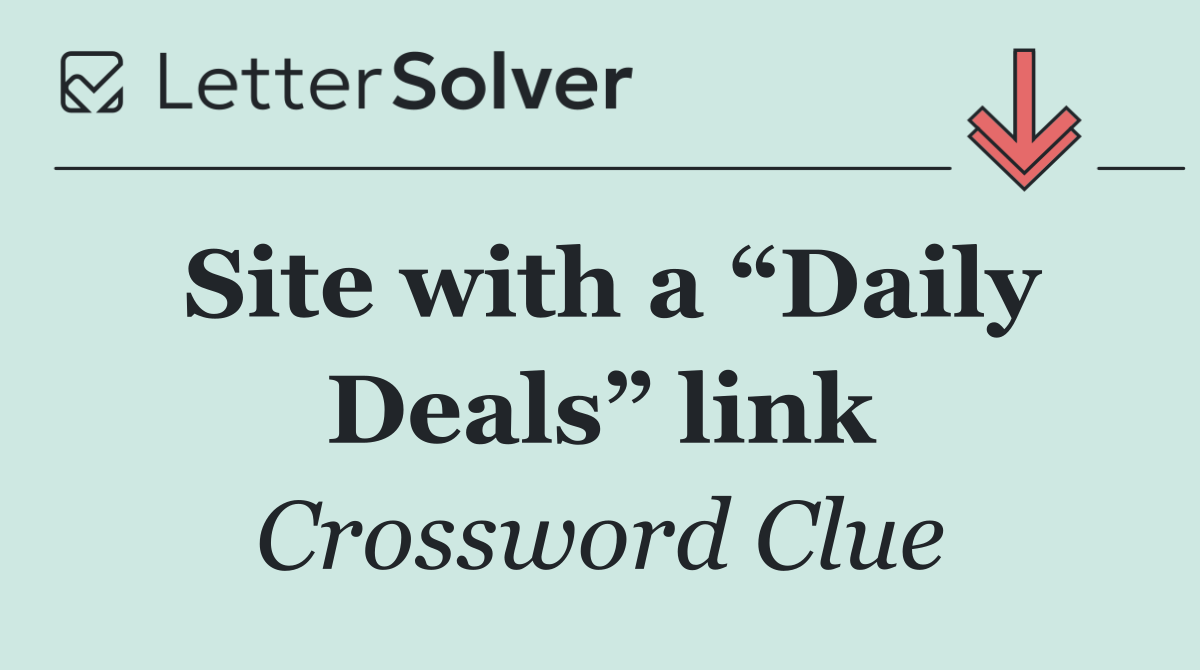 Site with a “Daily Deals” link