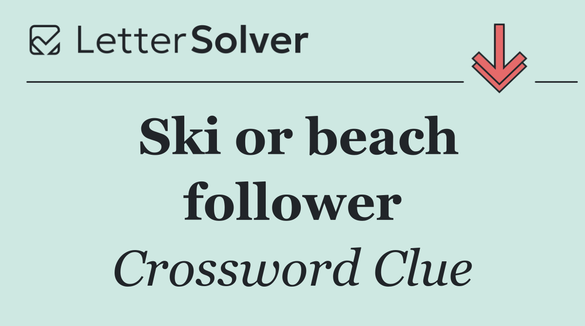 Ski or beach follower