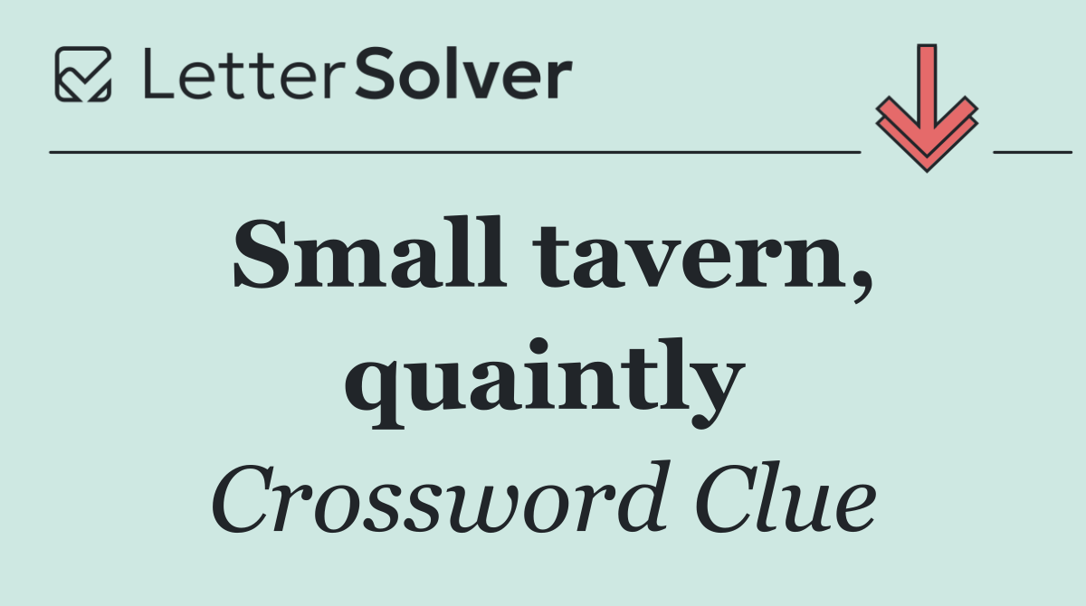 Small tavern, quaintly