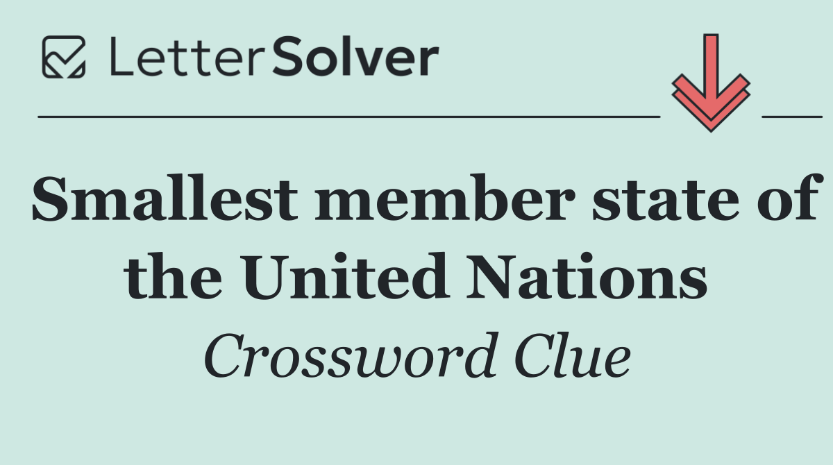 Smallest member state of the United Nations