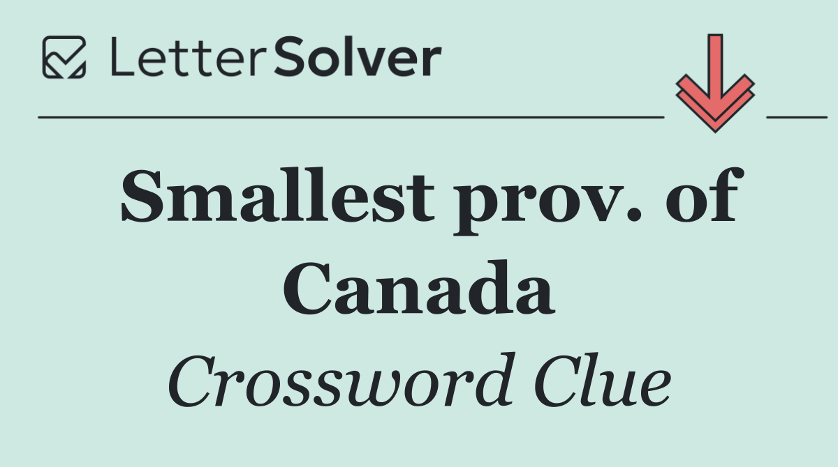 Smallest prov. of Canada