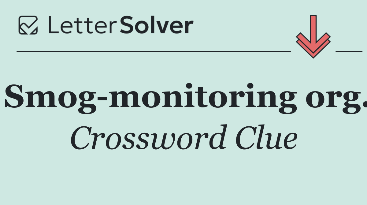 Smog monitoring org.