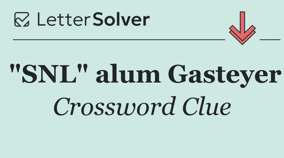 "SNL" alum Gasteyer