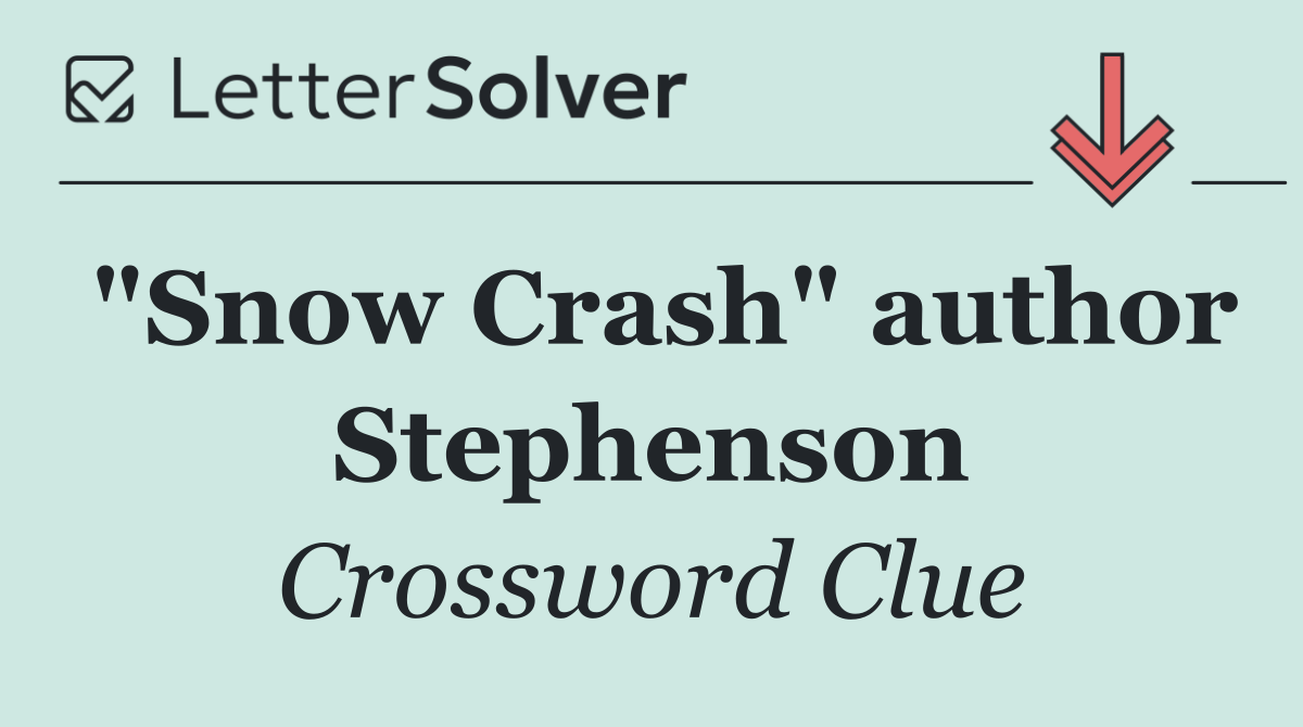 "Snow Crash" author Stephenson
