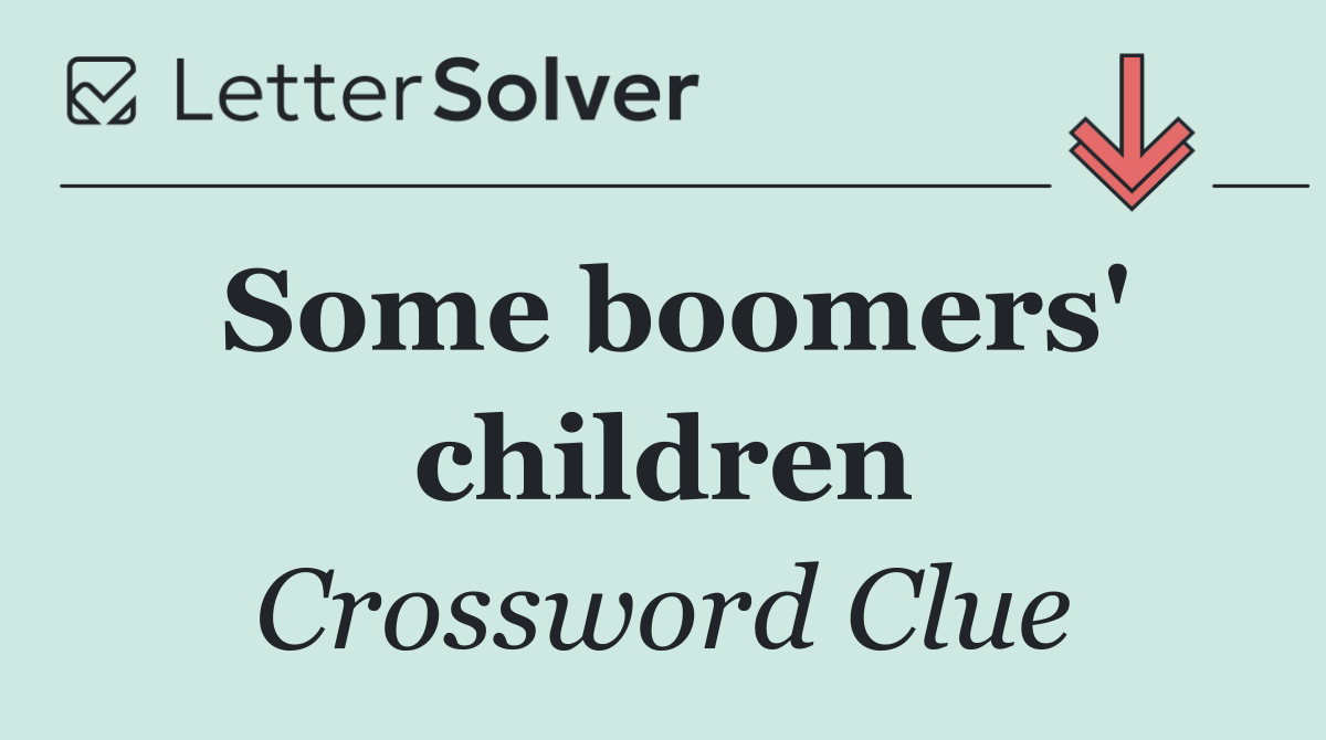 Some boomers' children
