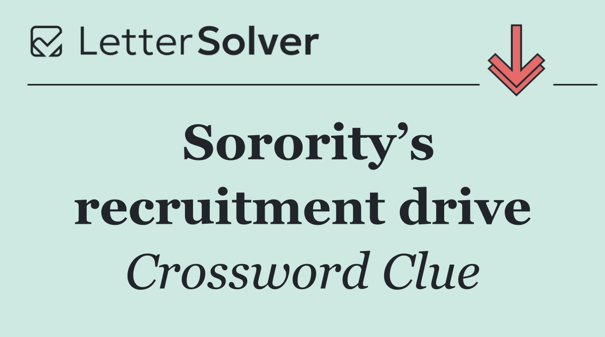 Sorority’s recruitment drive