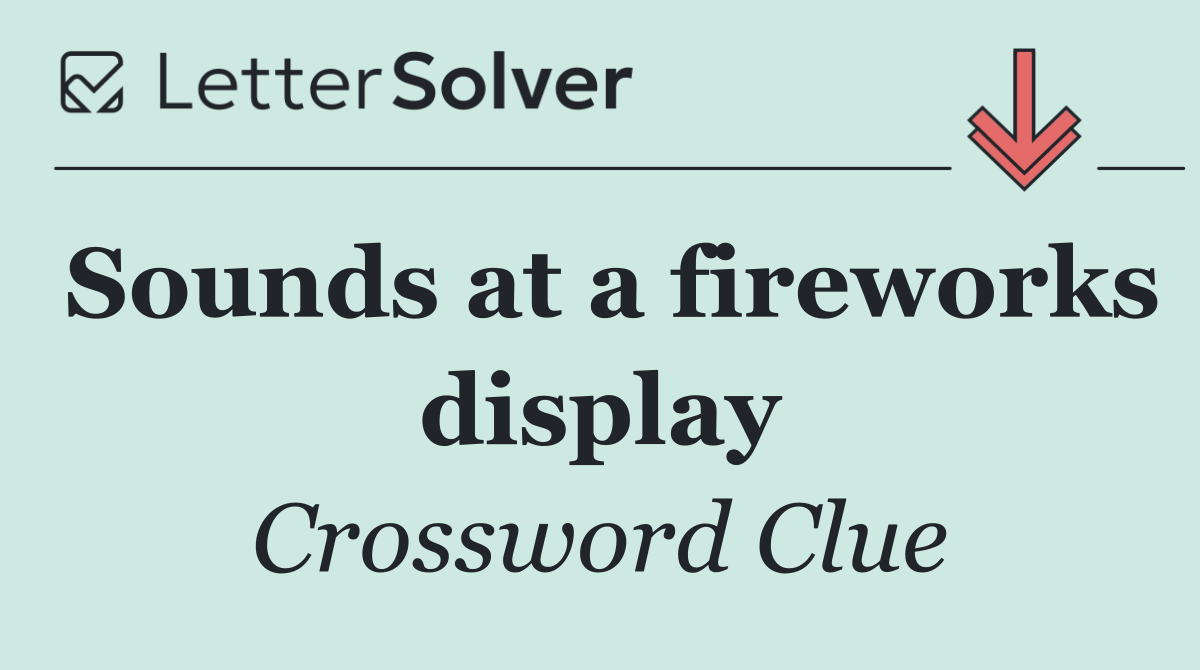Sounds at a fireworks display
