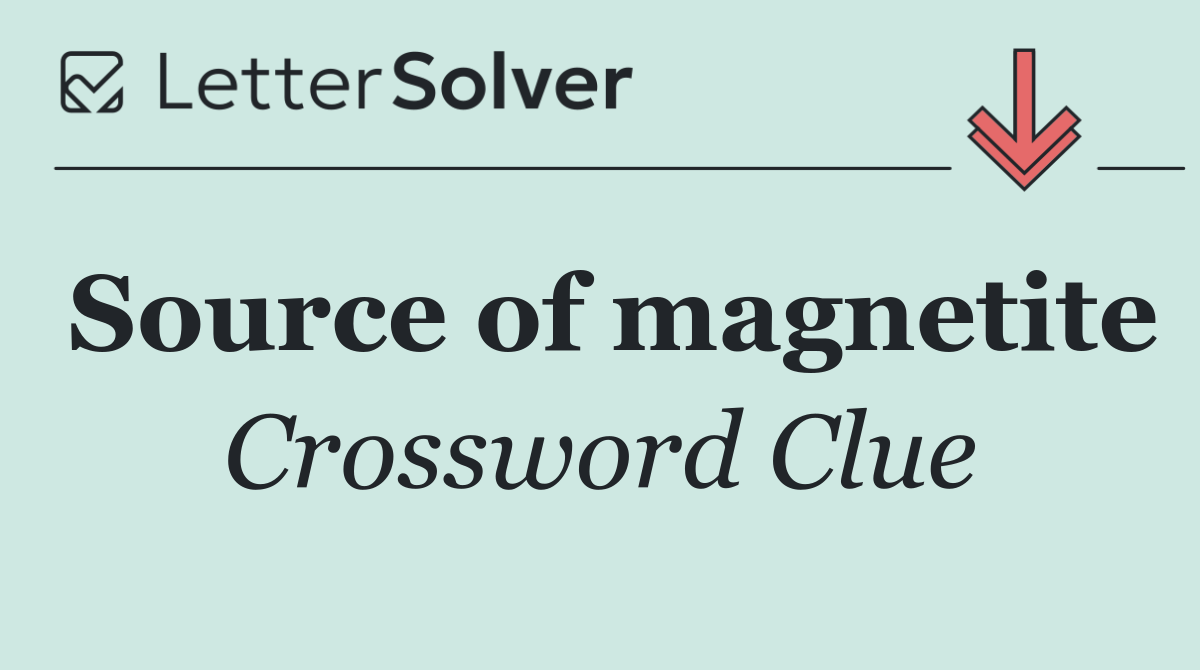 Source of magnetite