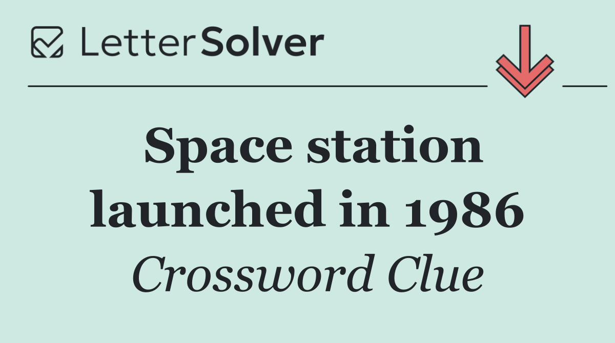 Space station launched in 1986