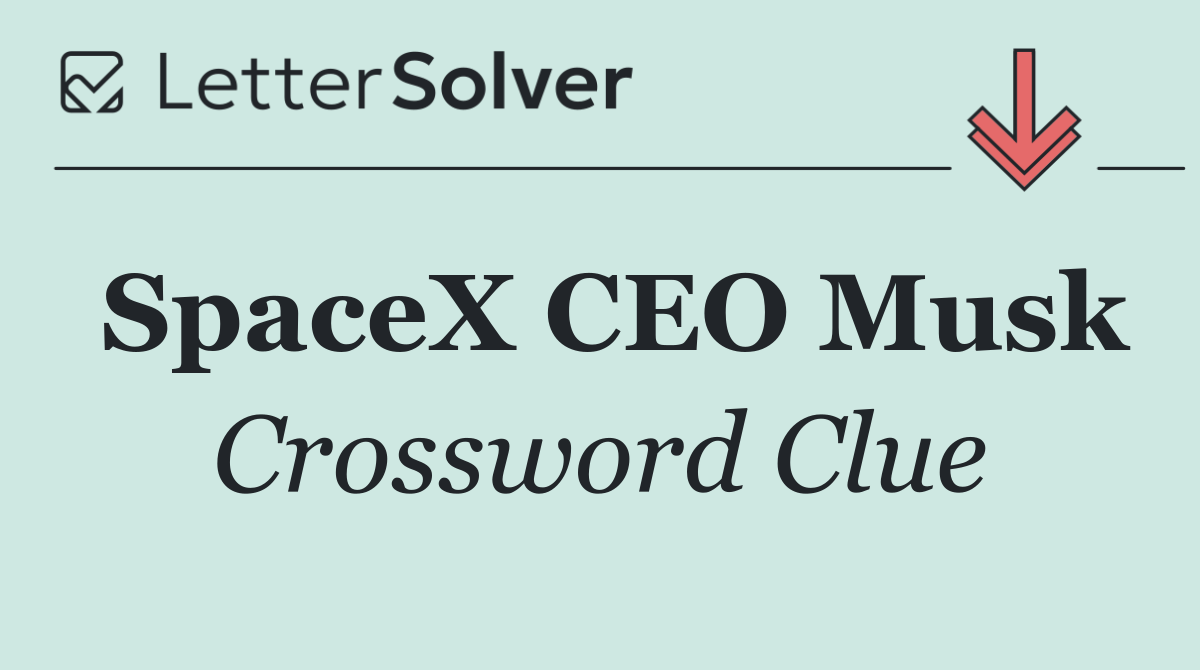 SpaceX CEO Musk