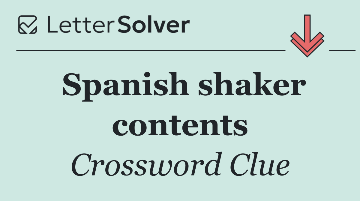 Spanish shaker contents
