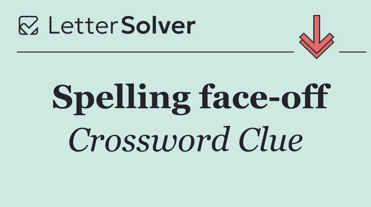 Spelling face off