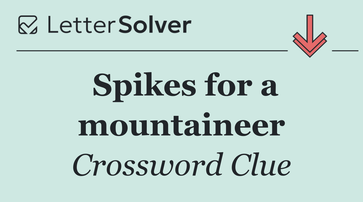 Spikes for a mountaineer