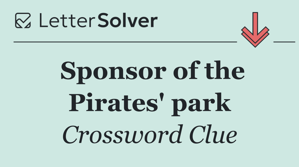 Sponsor of the Pirates' park