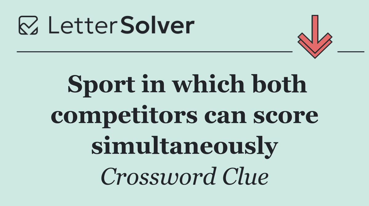 Sport in which both competitors can score simultaneously