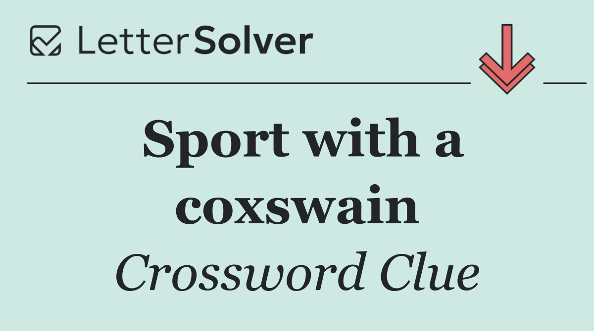 Sport with a coxswain