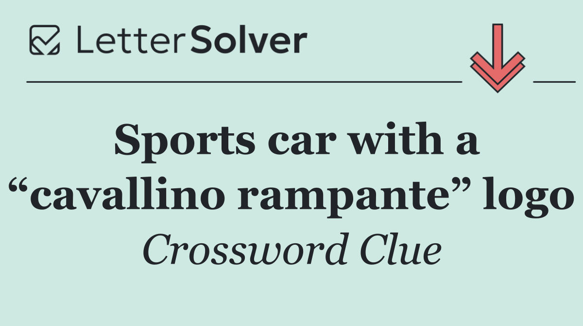 Sports car with a “cavallino rampante” logo
