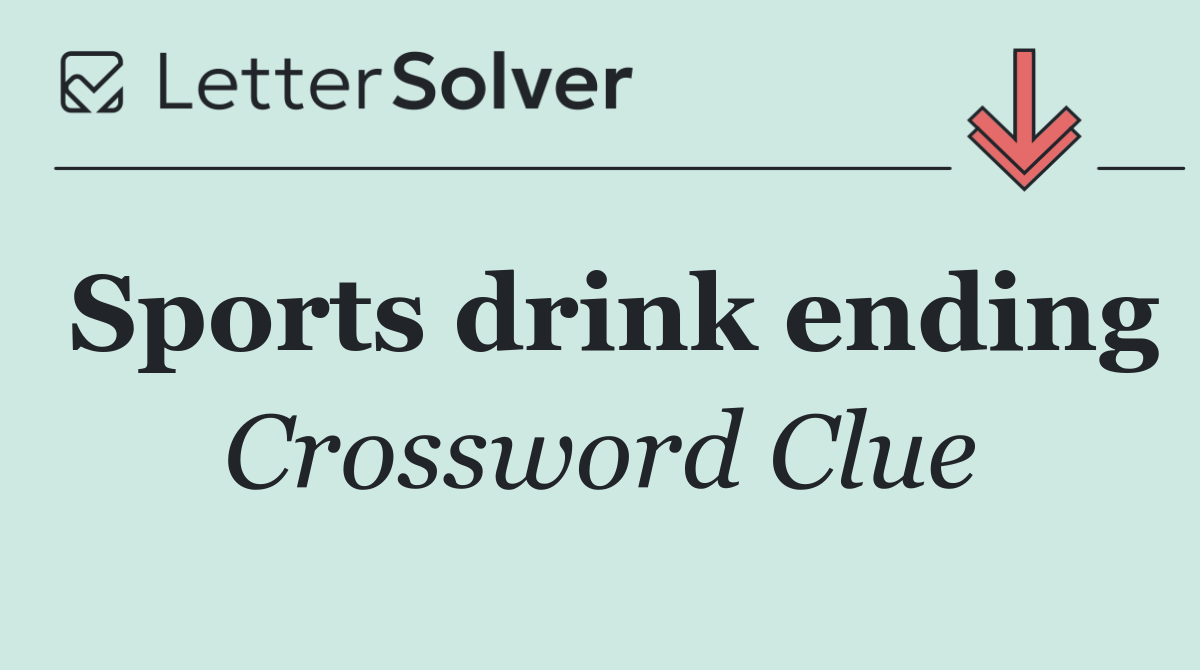 Sports drink ending
