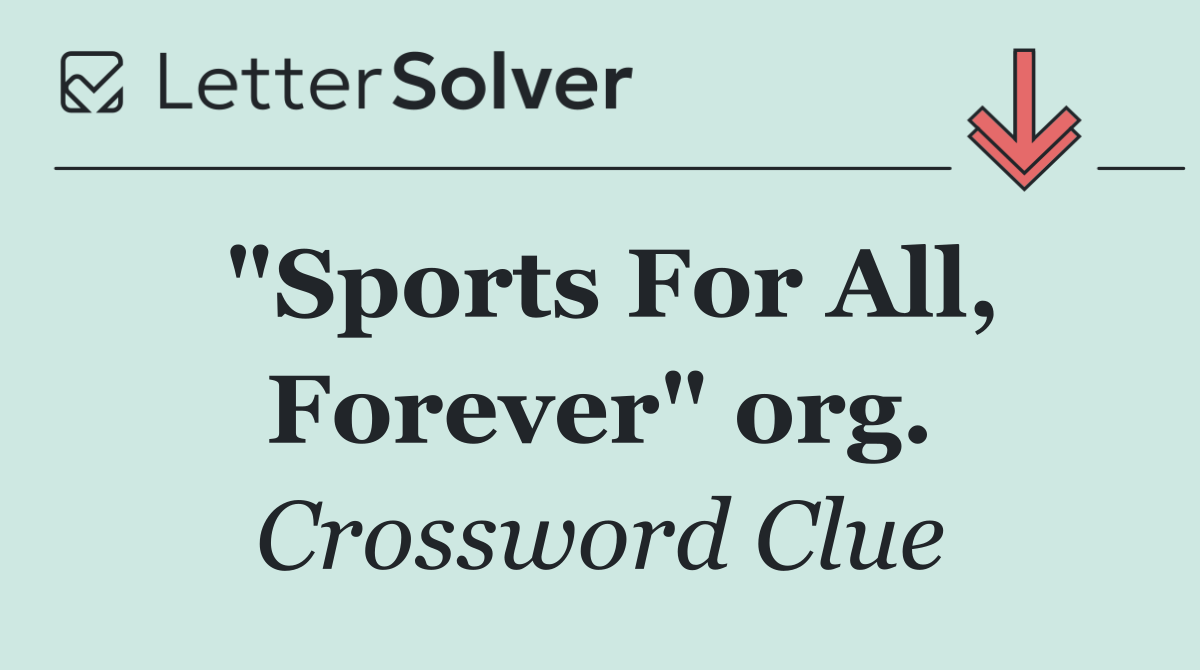 "Sports For All, Forever" org.