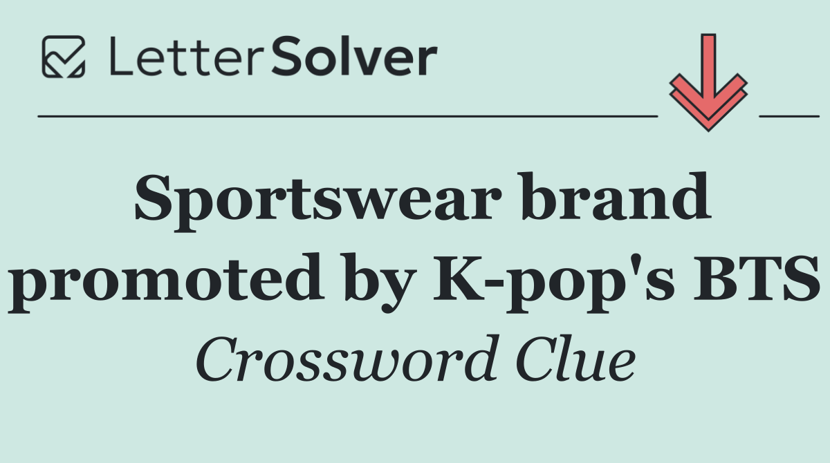 Sportswear brand promoted by K pop's BTS