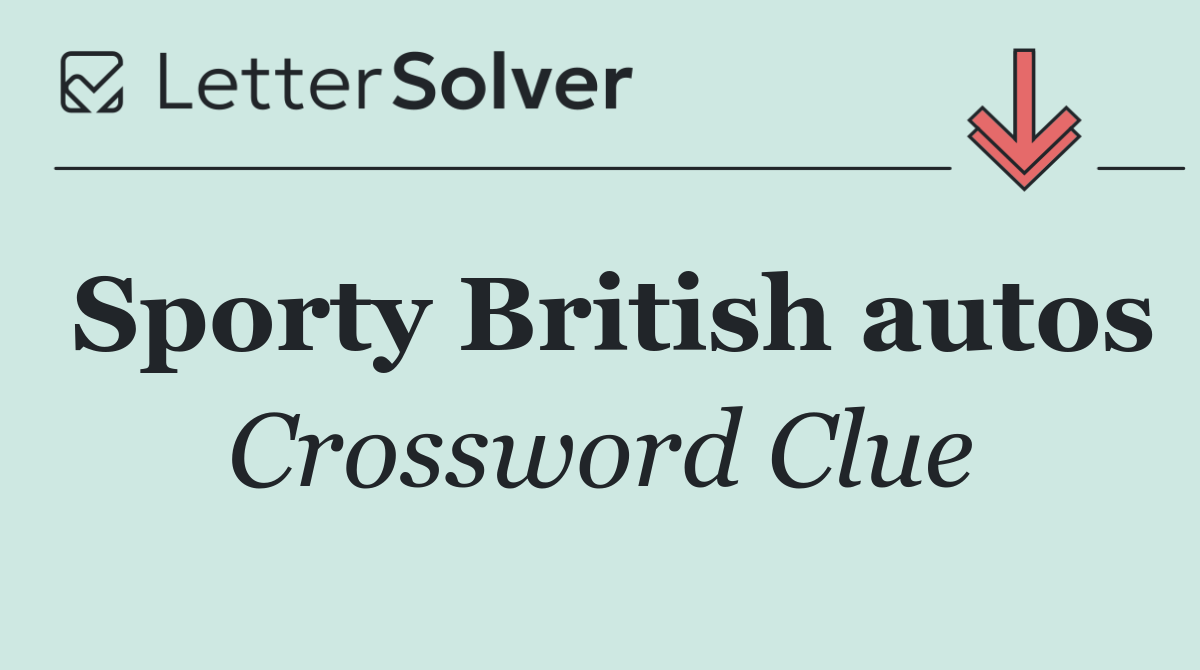 Sporty British autos