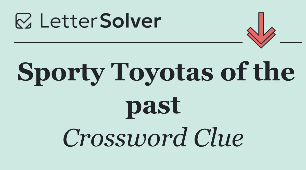 Sporty Toyotas of the past