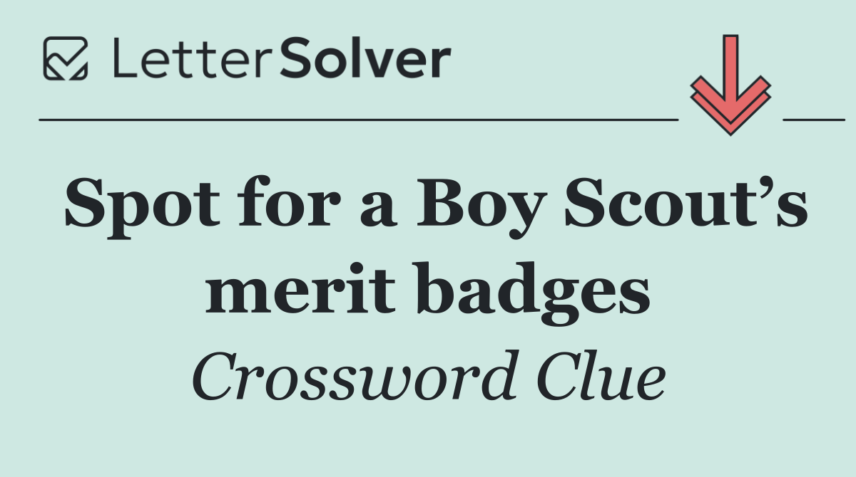 Spot for a Boy Scout’s merit badges