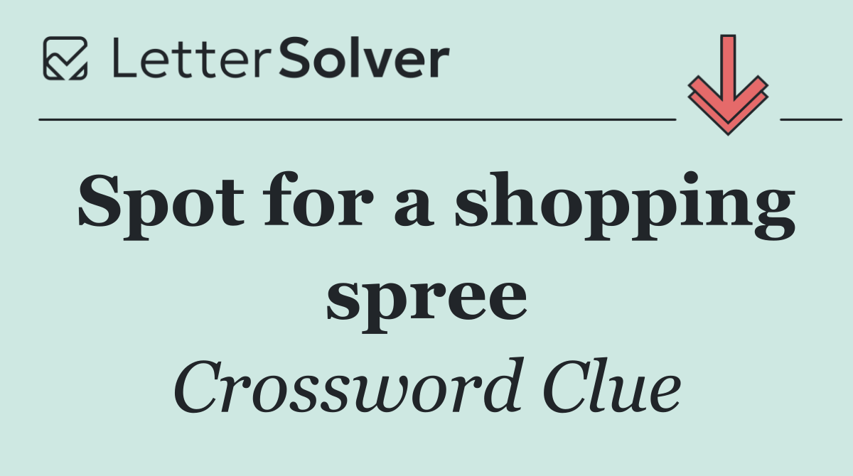 Spot for a shopping spree