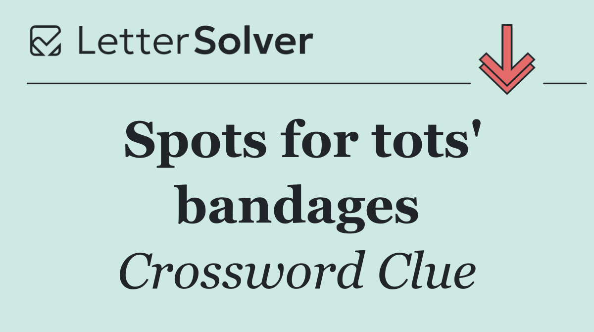 Spots for tots' bandages