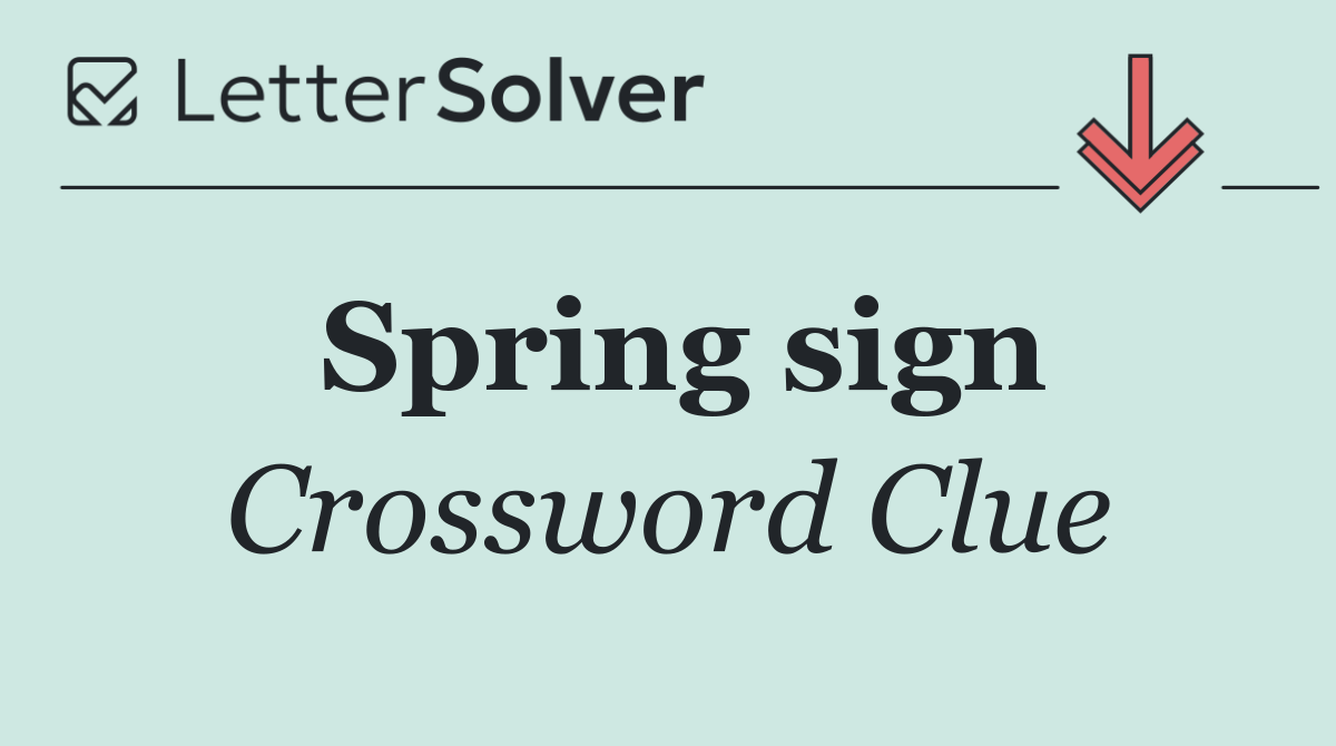 Spring sign
