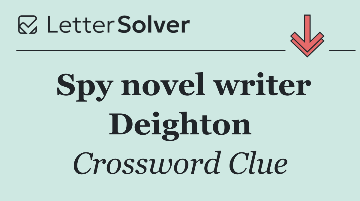Spy novel writer Deighton