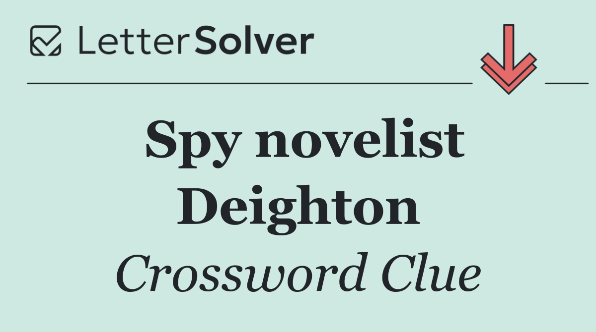 Spy novelist Deighton