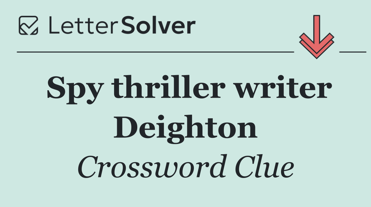 Spy thriller writer Deighton