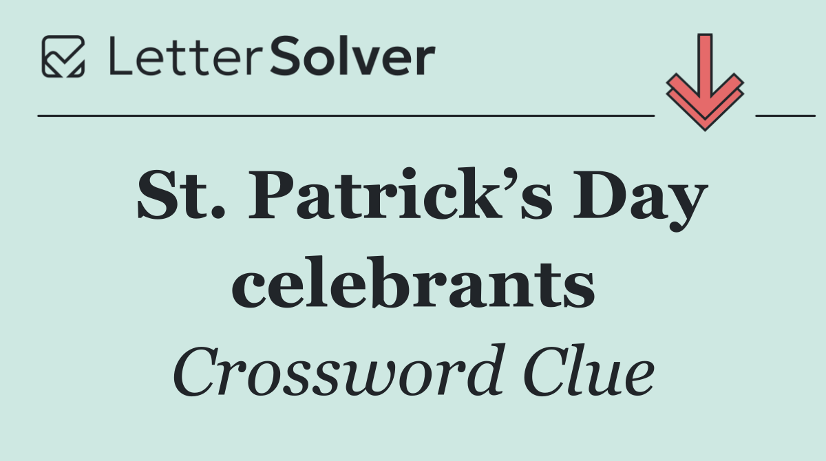 St. Patrick’s Day celebrants