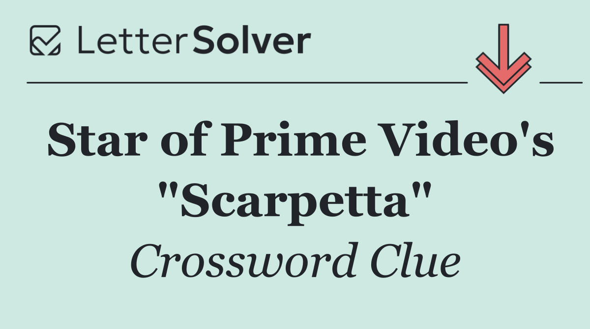 Star of Prime Video's "Scarpetta"