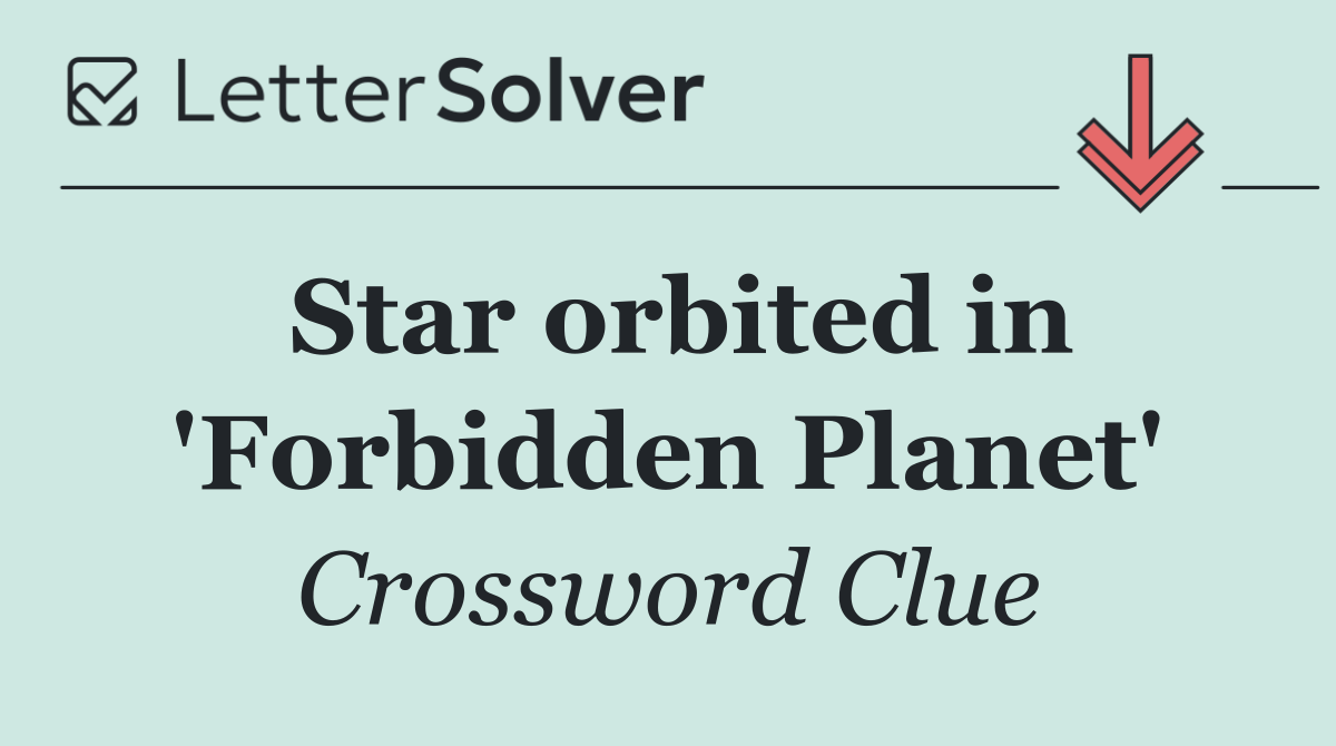 Star orbited in 'Forbidden Planet'