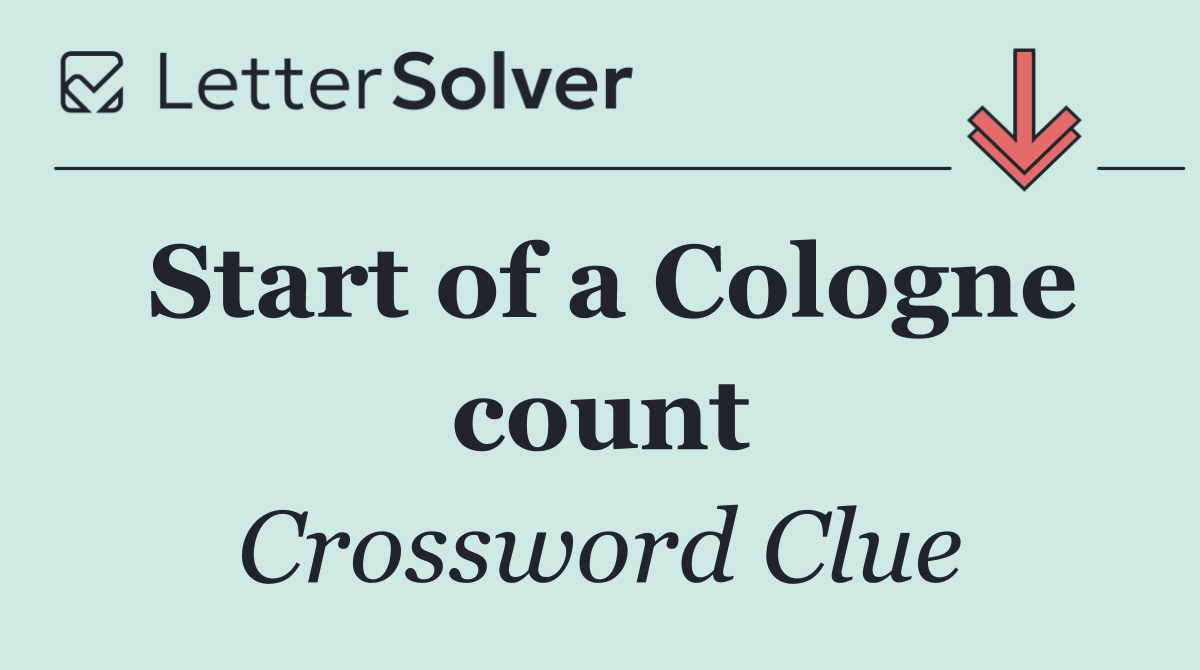 Start of a Cologne count