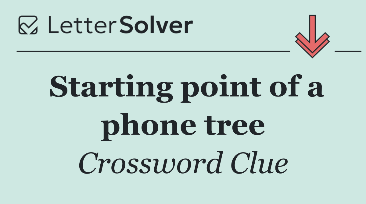Starting point of a phone tree